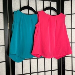 Old Navy Sleeveless Shirts Pink Teal Tank 4T